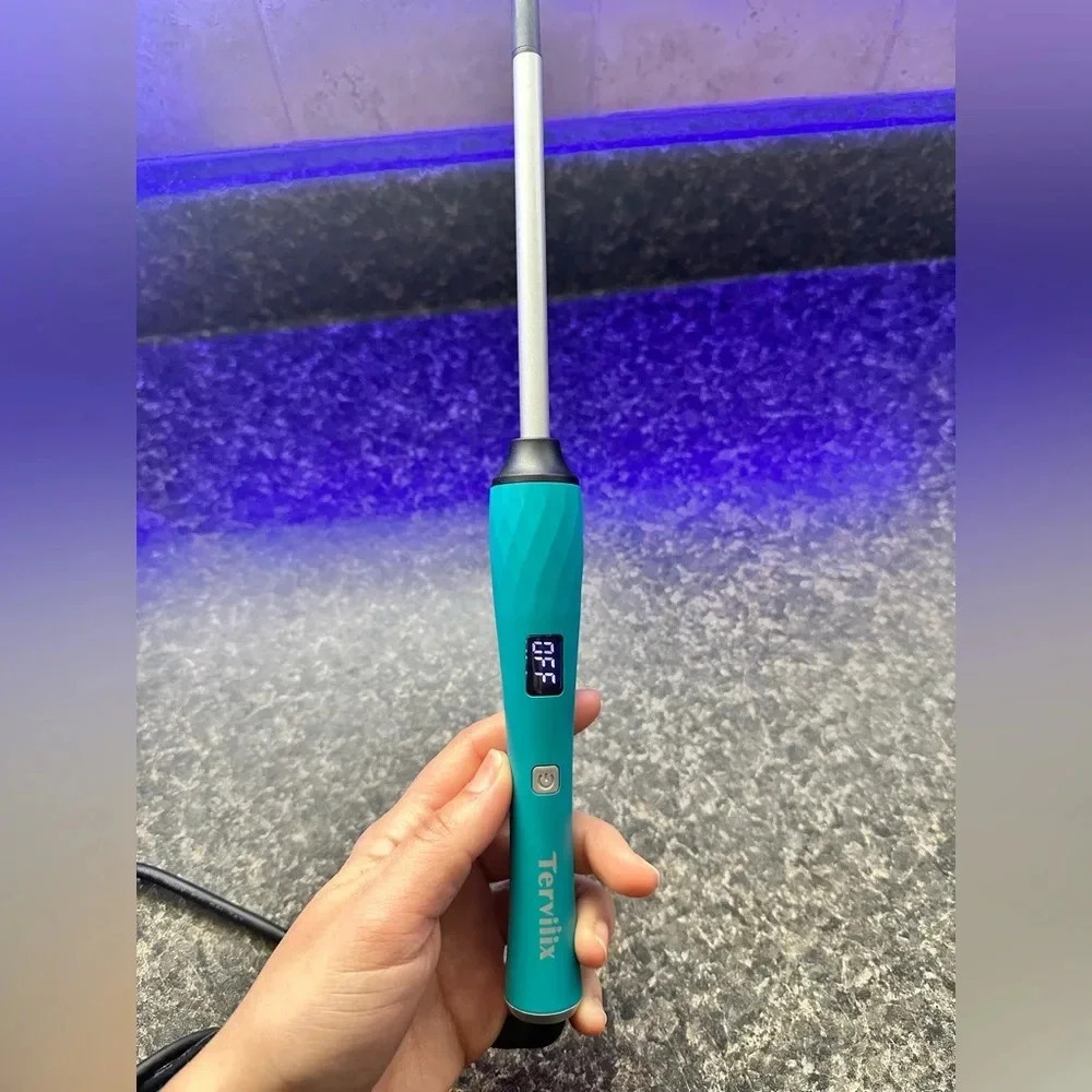 TerviixTiny Curler with Digital Adjustable Temperature & Auto-Off, 9mm
